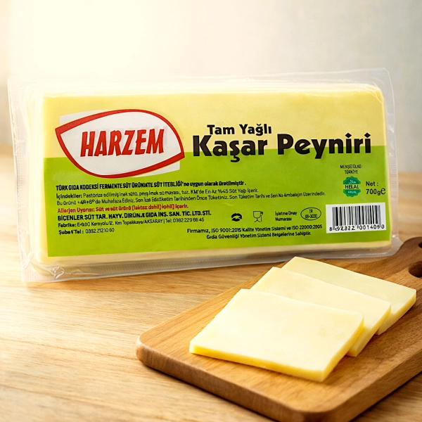 #K003 - 700 gr HARZEM TAM YAĞLI KAŞAR PEYNİRİ