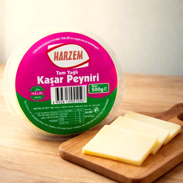 #K002 - 500 gr HARZEM TAM YAĞLI KAŞAR PEYNİRİ